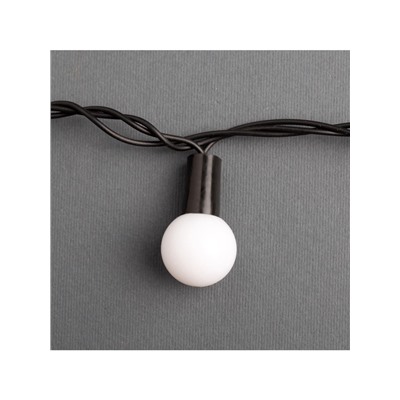 Гирлянда «Нить» 10 м с насадками «Шарики 2.5 см», IP44, тёмная нить, 100 LED, свечение белое, 8 режимов, 220 В