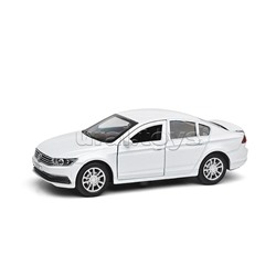 Машина металл Volkswagen passat 12 см, двери, багаж, инерц, белый