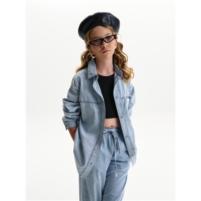 Джинсовая рубашка для девочек