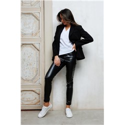 Леггинсы из экокожи 339BLK (Черный)