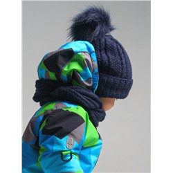 Комплект трикотажный для мальчиков: шапка, снуд