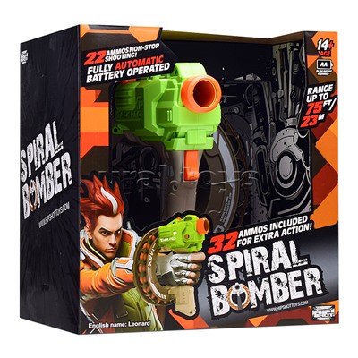 Бластер "Ярость" с мягкими пулями. в коробке