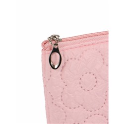 Косметичка женская «Цветочки», на молнии, ручка из бусин, розовая