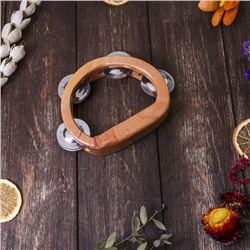 Сувенирный музыкальный инструмент «Тамбурин», 3×16×12 см, дерево