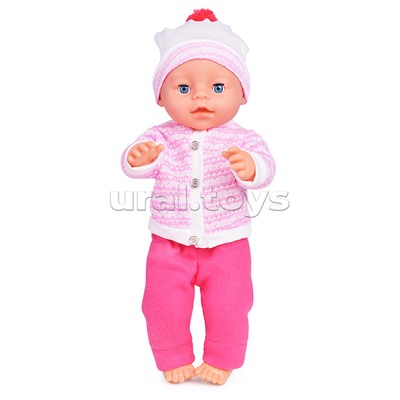 Пупс озвуч Шаинский музыка 40 см, пьет, писает, закр. глазки, 4 акс, 100 фраз