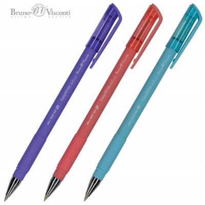 Ручка шариковая 0.5мм "EasyWrite.JOY" синяя (3 цвета корпуса) 20-0044 Bruno Visconti