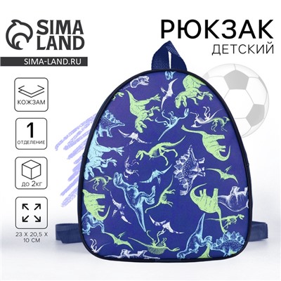 Рюкзак детский для мальчика «Динозавры», р-р. 23х20,5 см