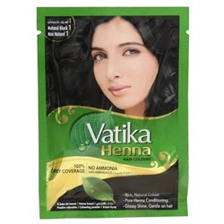 Dabur Vatika Naturals Henna Hair Colours - Black / Краска для Волос на Основе Натуральной Хны (Черный) 60 г