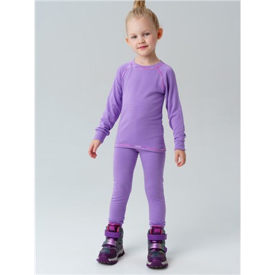 Термокомплект трикот. для девочек: фуфайка (футболка) с длин. рук, брюки