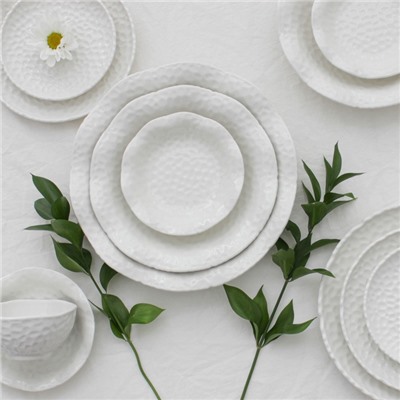 Тарелка глубокая «Воздушность», 500 мл, d=23 см, керамика, белая