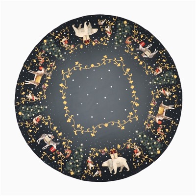 Скатерть новогодняя «Этель» Fairy tale, d=150 см ±3 см с ВГМО, 100% хлопок, саржа 190 г/м²