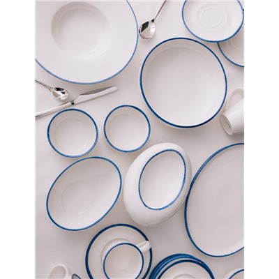 Блюдо сервировочное Magistro Blue Lagoon, 30.5×22.7×2.3 см, фарфор, белое