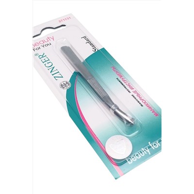 Zinger Пинцет для бровей дугообразный скошенный / Standard 86053 S, серебристый KRISTALLER, 1110415