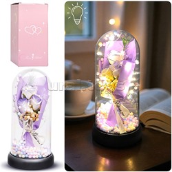 Светильник "Букет роз" в коробке (сиреневый)