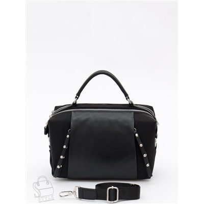 Сумка женская кожаная 189689PE black Polina&Eiterou