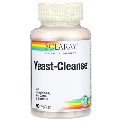 Solaray, Yeast-Cleanse, 90 растительных капсул