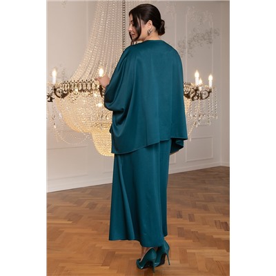 Костюм с юбкой Альсия (изумрудный) К14392-5М