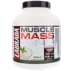 Labrada Nutrition, Средство набора мышечной массы с креатином, ваниль, 2722 г