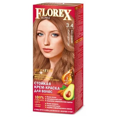 Краска для волос Florex Super 3.4 Лесной орех
