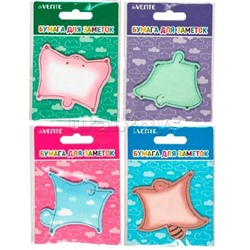 Клейкая бумага для заметок "Bat" 70x70 мм, 20 листов, офсет 80 г/м², печать 4+0, ассорти