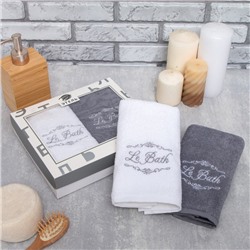 Полотенца махровые «Этель» Le Bath, 35×50 см - 2 шт., хлопок 100%