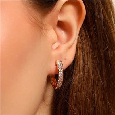 Серьги палочки ювелирная бижутерия коллекция "Дубай", покрытие позолота, вставка: фианиты, цвет: прозрачный, арт.213.578