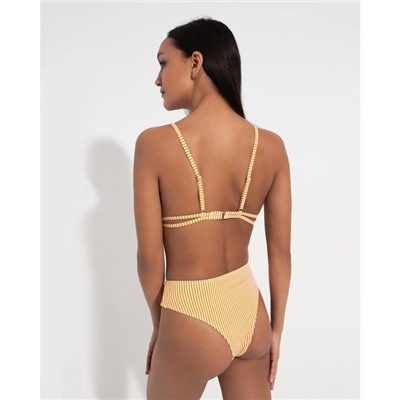 Купальник женский раздельный MINAKU «Stripe», размер 42, цвет желтый