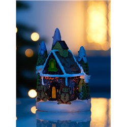 Светодиодная фигура «Дом печеньки», 10×7 см, 4 LED, от батареек, свечение тёплое белое