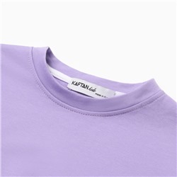 Футболка детская с длинным рукавом KAFTAN, размер 30 (98-104 см), сиреневая