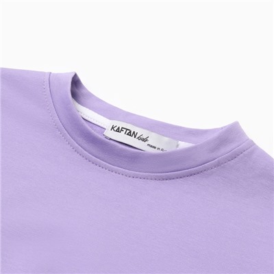 Футболка детская с длинным рукавом KAFTAN, размер 30 (98-104 см), сиреневая