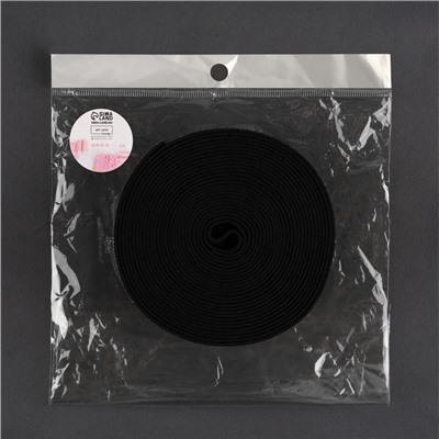 Резинка тканая, мягкая, 40 мм, 4.5±1 м, цвет чёрный, серебряный