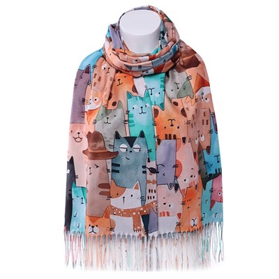 Палантин CY2593 Кошки