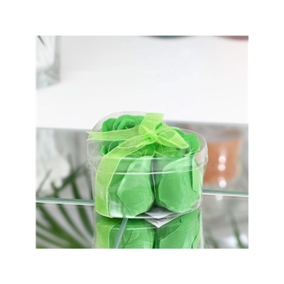 Мыльные розочки, зелёные, набор 3 шт.