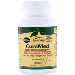 Terry Naturally, CuraMed, 750 мг, 60 гелевых капсул