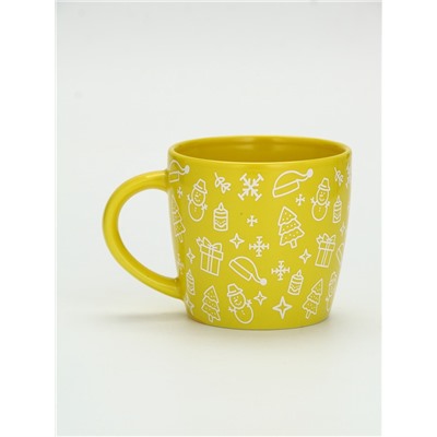 Кружка чайная новогодняя «Новый год», жёлтая, 370 мл