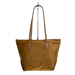 Женская сумка из искусственной замши, цвет коричневый