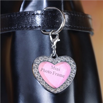 Адресник под записку «Сердечко», 3×3 см, металл, серебристый