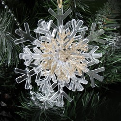 Новогоднее украшение Снежинка 10*5,5*10 см / LF-HHC23060W/S/G /уп 100/350/