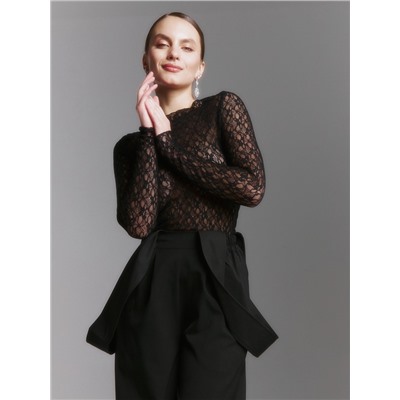 Брюки женские на лямках MINAKU: Casual Collection, чёрные, размер 42