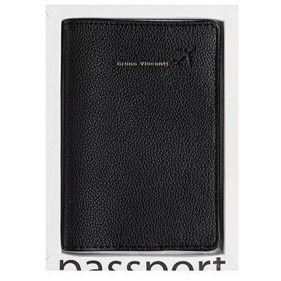 Обложка для паспорта "FLY" черный,кожзам 3-619/02 Bruno Visconti