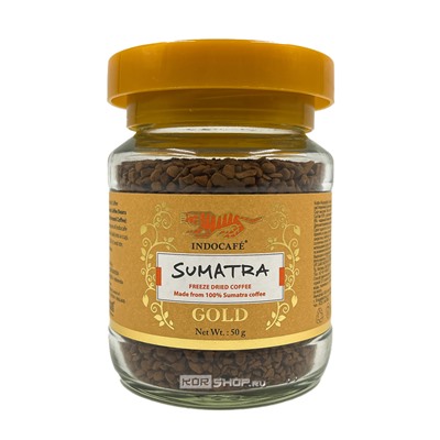 Кофе растворимый сублимированный Суматра Голд Индокафе Sumatra Gold Indocafe, Индонезия, 50 г Акция