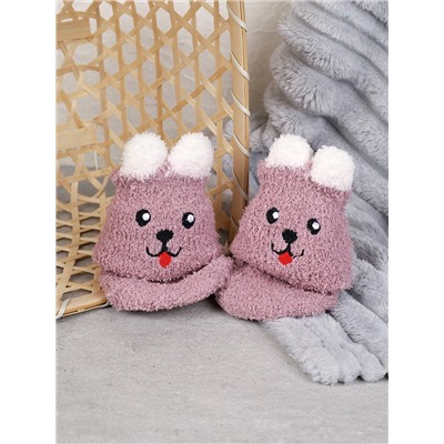 Носки женские флисовые р. 35-40 Лапки новогодний №12 / MNZ-16/12 /уп 12 /700654