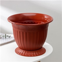 Горшок для цветов «Венеция», 5 л, пластиковый, коричневый