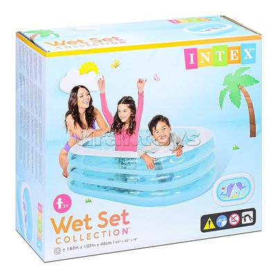 Бассейн надувной «Мои морские друзья», 163 х 107 х 46 см, от 3 лет, 57482NP INTEX