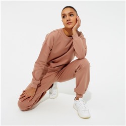 Костюм женский (свитшот, брюки) MINAKU: Casual Collection, размер 46, цвет песочный