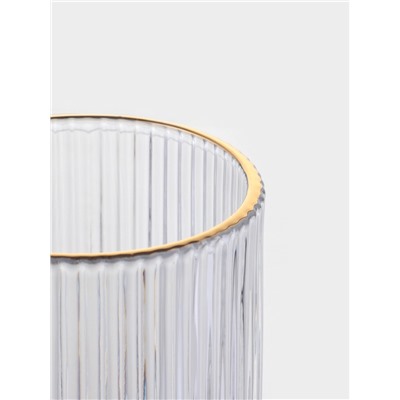 Набор стаканов, 400 мл, 6 шт., с золотой отводкой, прозрачные