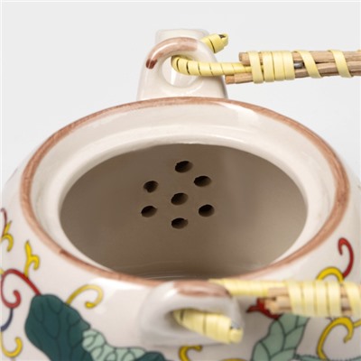 Чайник керамический заварочный с металлическим ситом «Лотос», 900 мл