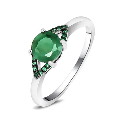 Кольцо, изумруд берилл , наноизумруд, SL-RIC110