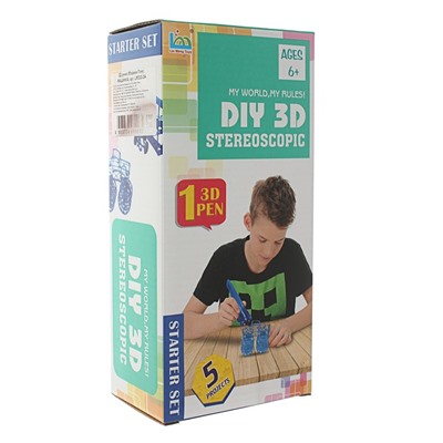 3D-ручка LM333-3A, печать полимером, синяя