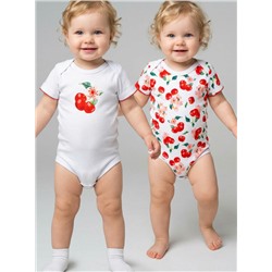 Боди детское трикотажное для девочек, 2 шт в комплекте